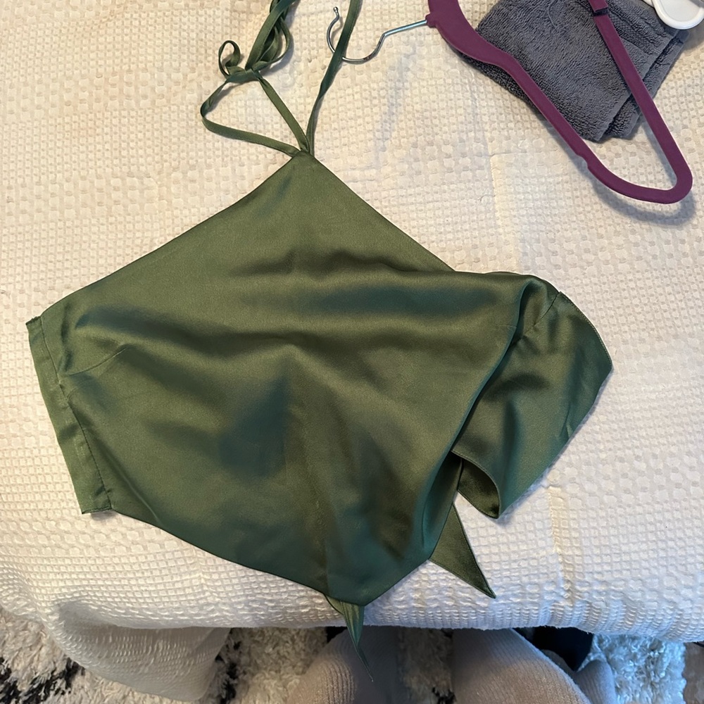 A&F Satin Bandana Tie Top